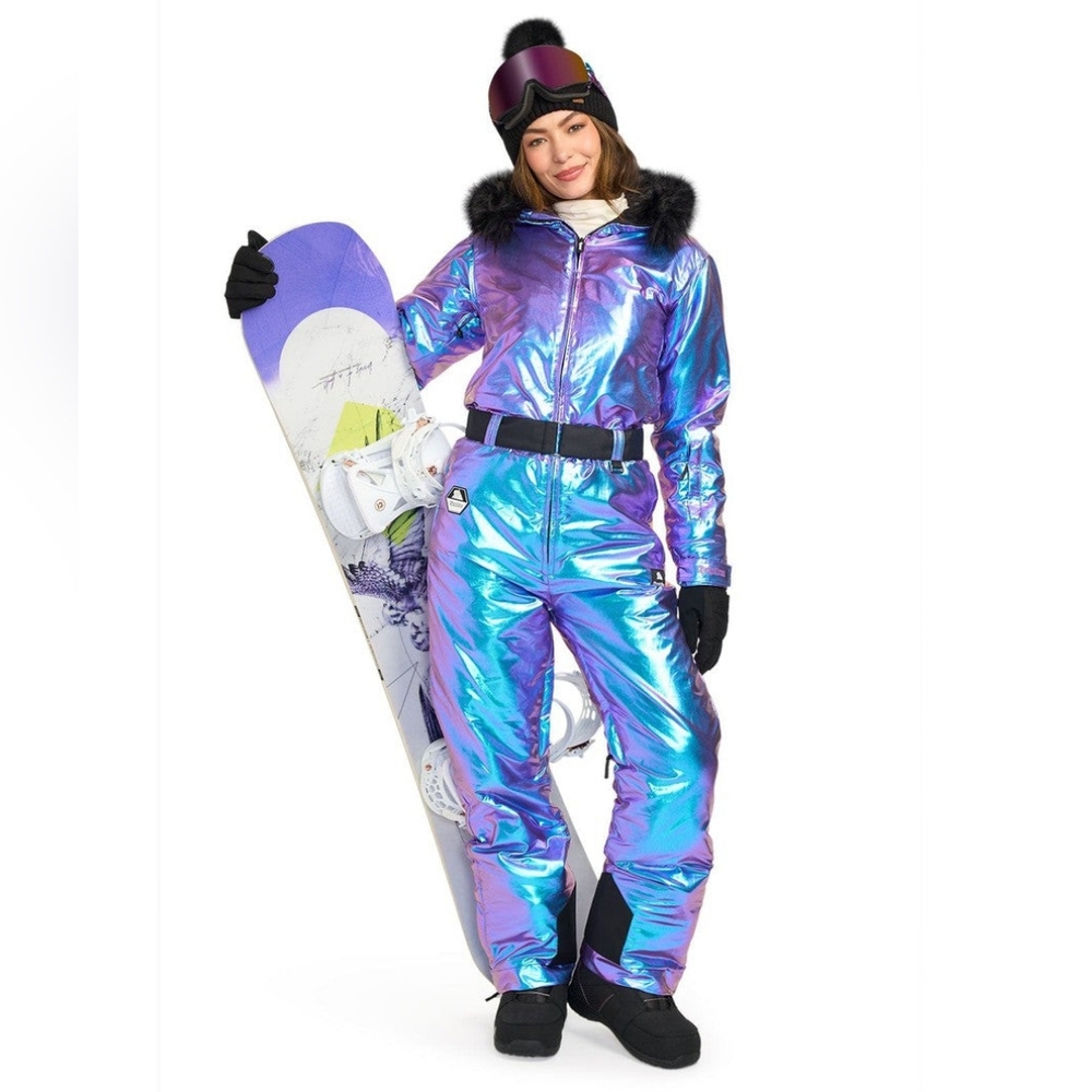 Tipsy Elves Women's Iris Iridescent Snowsuit, Size S